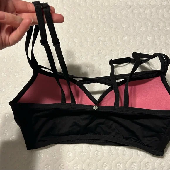 Victoria’s Secret PINK Black Strappy Women's Wireless Bra - Picture 3 of 8